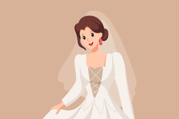 Happy Bride at Wedding Character Design: A Joyful Asset for Creative Projects
