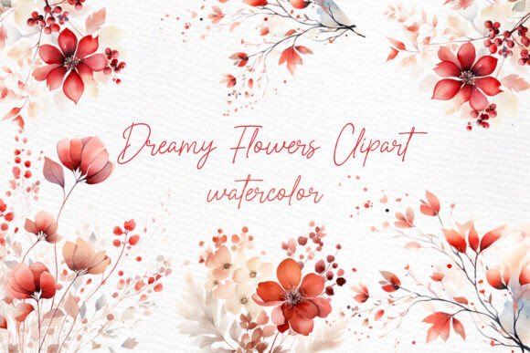 Red Wild Flowers Clipart: A Timeless Touch for Wedding Florals
