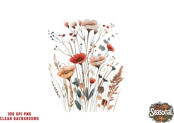 Spring into Design: Watercolor Wild Flower Clipart for Your Wedding