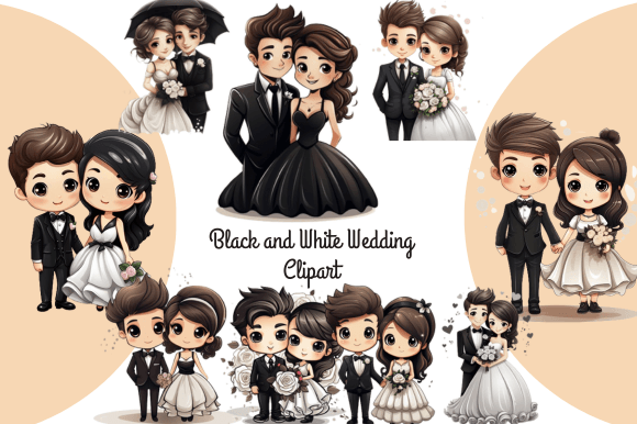 Timeless Elegance: Unleashing Your Creativity with Monochrome Wedding Graphics