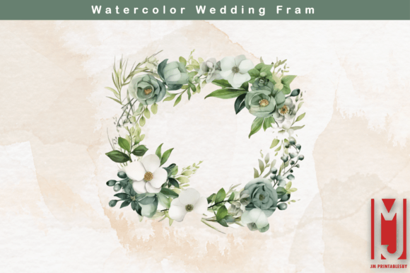Watercolor Wedding Fram: Design Assets for Artful Branding