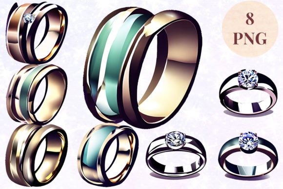 Wedding Ring 53 Clipart PNG: A Designer's Toolkit for Romance